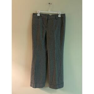 LOFT Wool Silk Blend Pants Size 10 Petite Gray Dress Trousers